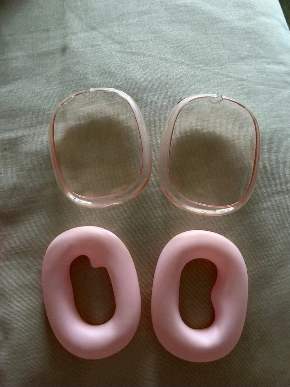 New Apple AirPod Max Headphones in Pink with covers